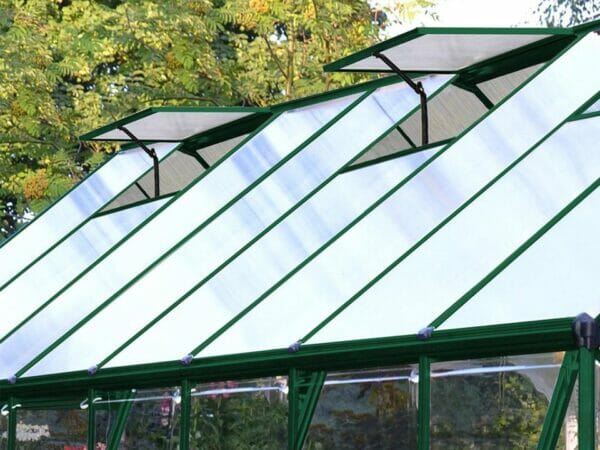Palram 8ft x 12ft Balance Hobby Greenhouse - HG6112G - two adjustable roof vents