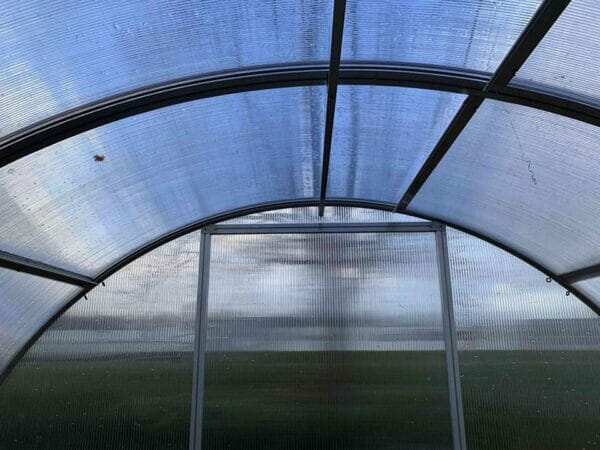 Interior roof view of Arcus greenhouse