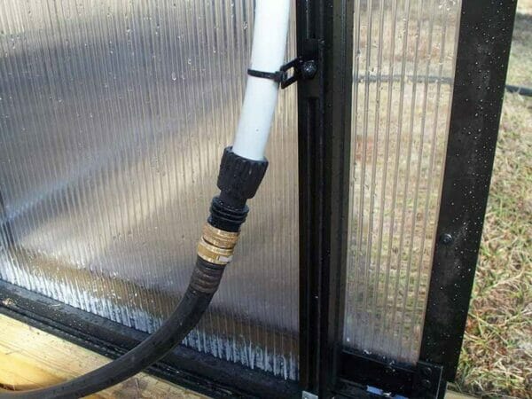 Monticello Automatic Greenhouse Watering System attached hose