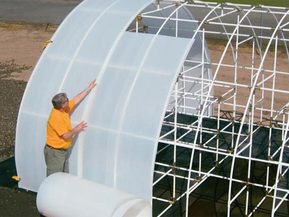 Image of Plastic sheeting greenhouse walls material