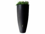 Bullet Rain Barrel with Planter with white background