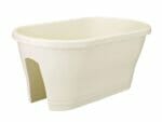 Light beige ELHO Bridge Planter with Cover