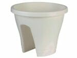 White ELHO Round Corsica Flower Bridge Planters