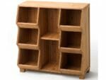 Empty Storage Cubby Shelf - White background