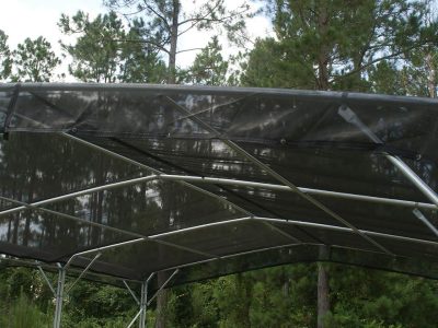Riverstone Black Knitted Shade Cloth as a Pergola Shade