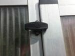 Installed Riga Sash-Lock on a door