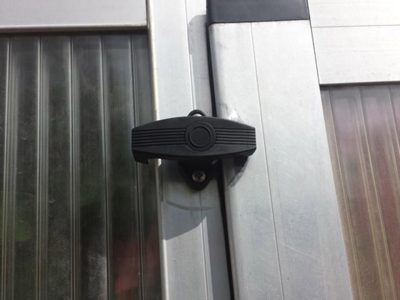 Installed Riga Sash-Lock on a door