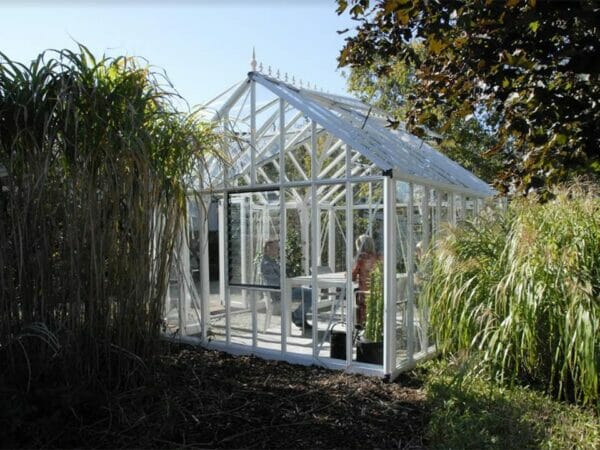 Side view of EOS Royal Antique Victorian 13ft x 13ft in a garden