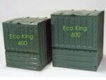 Eco King 400 & 600 Compost Bin Size Comparison Closed showing its side view