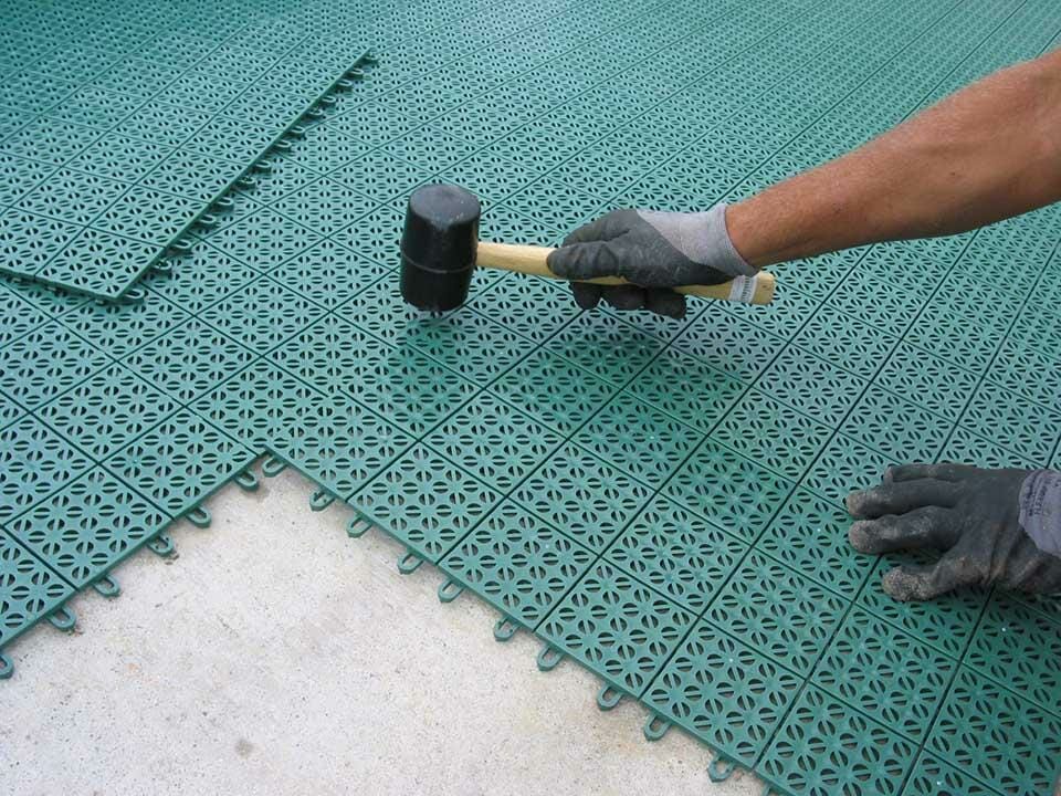 Riverstone Interlocking Flooring Panels | Greenhouse Emporium