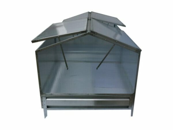 Two attached Delta Park Gable Roof Cold Frame with slightly opened roof panels