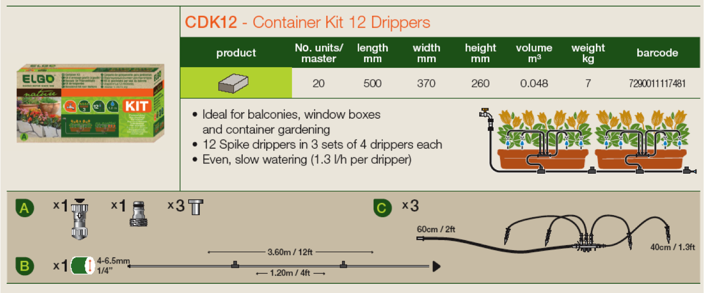 Genesis 12 Dripper Watering Kit (RSI-CDK12)