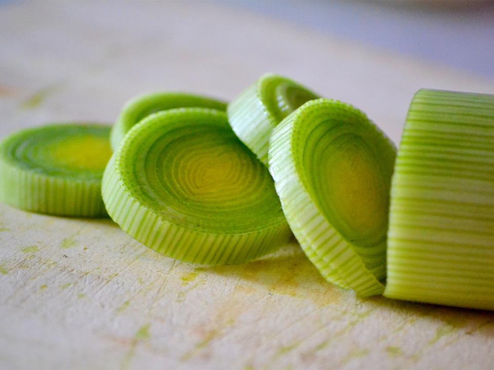 Sliced Leek Stalk