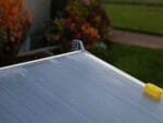 Grey Timber Raised Bed with Year Round Cold Frame Upper Corner Close Up