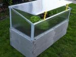 Grey Timber Raised Bed with Year Round Cold Frame Using Openers