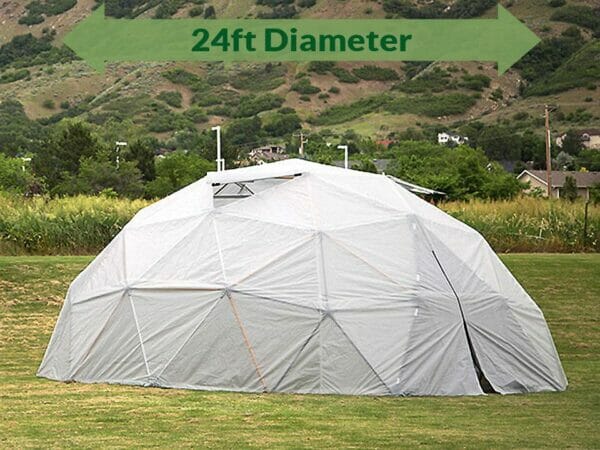 Harvest Right Geodesic Greenhouse Kit 24ft with door closed