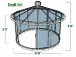 Dimensions of the Small Hoklartherm Classico Garden Pavilion