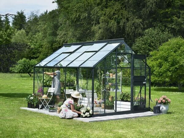 Juliana Junior Greenhouse 9ft x 12ft - Anthracite 3 mm Horticultural Glass