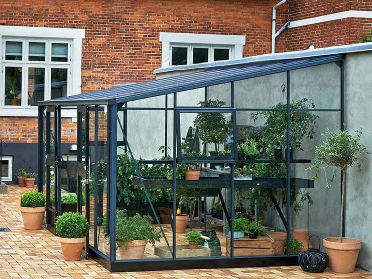 Juliana Veranda Lean-To Greenhouse 14ft x 10ft | Greenhouse Emporium