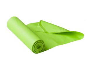 Roll of Green Corn Bags for Kitchen Caddie in white background