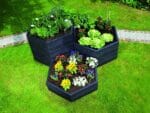 Three Modular Raised Bed Units Make Attractive Design