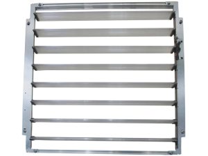 Open Palram Side Louver Window - full view - white background