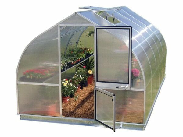 Front view of the Hoklartherm Riga 5 Greenhouse 9'8"x17'6"