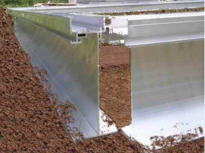 Foundation frame profile of the Hoklartherm Riga 2s Greenhouse 7.8x7