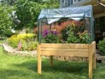 Riverstone Eden Mini Greenhouse in a garden