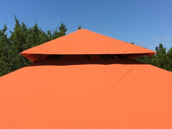 Top view of Seville Gazebo with Rust Top 12ft x 12ft