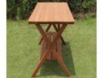 Empty Simple Potting Bench in the garden - side view