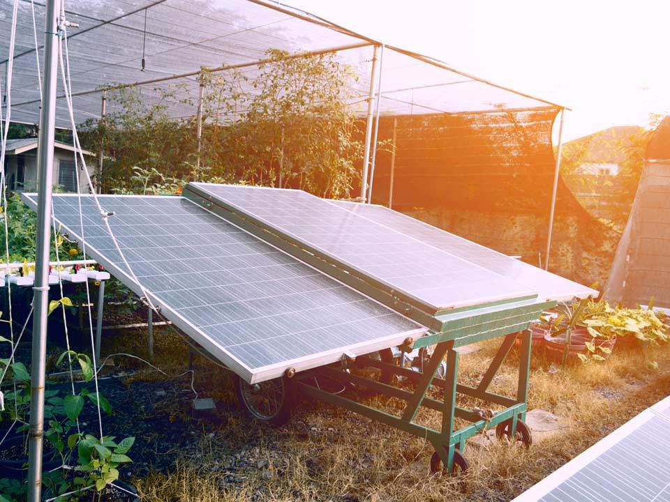 Solar Powered Greenhouse set up