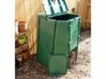 Remove usable compost from the easy opening bottom door of the Aeroquick Composter