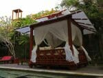 Side view of Handcrafted Balinese Solid Wood Gazebo