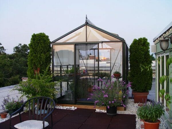 Janssens Royal Victorian VI 23 Greenhouse 8ft x 10ft in ash grey