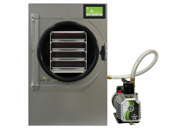Medium stainless steel Harvest Right Freeze Dryer with vacuum pump