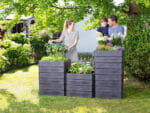 Ergo Quadro Raised Bed Planters Garden Starter Kit (3x different heights of raised beds) in a garden