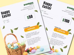 Two samples how our Easter Gift Cards look