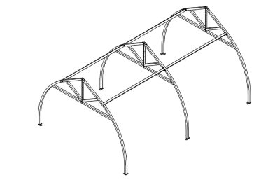 Drawing of reinforcement kit on a Riga Greenhouse