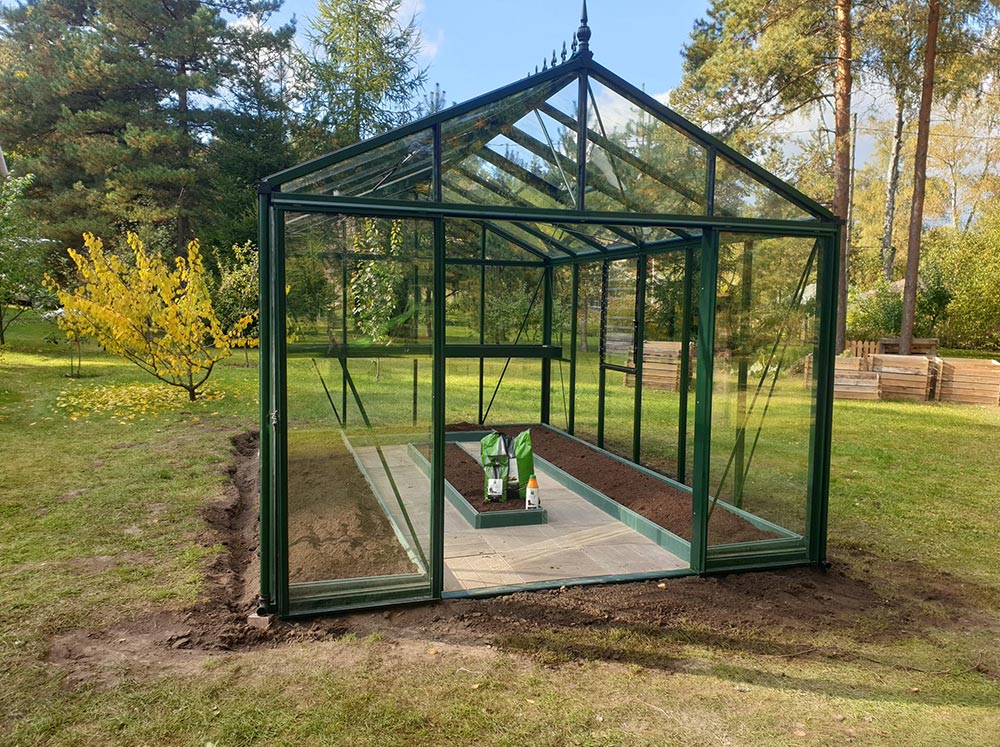 Exaco Janssens Royal Victorian VI36 Greenhouse with garden beds