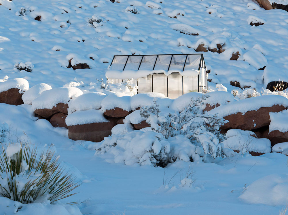 Riverstone MONT Greenhouse in Utah in winter