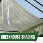 Shade cloth on greenhouse with text: Greenhouse Shading Simple Solutions to Beat the Heat