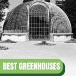 Greenhouse inn snowy landscape with text: Best Greenhouses for Cold Climates