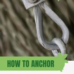 Metal anchor with text: How to Anchor a Greenhouse