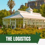 Large commercial greenhouse with text: The Logistics of Large-Scale Greenhouses