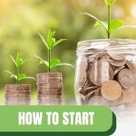 Seedling growing in money jar with text: How to Start a Greenhouse Business