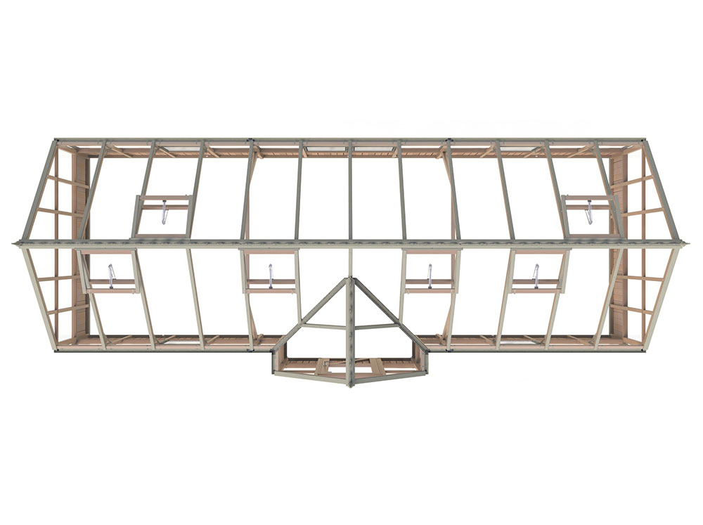 Cat drawing of Alton Cambridge T-Shaped Orangerie - 10x24