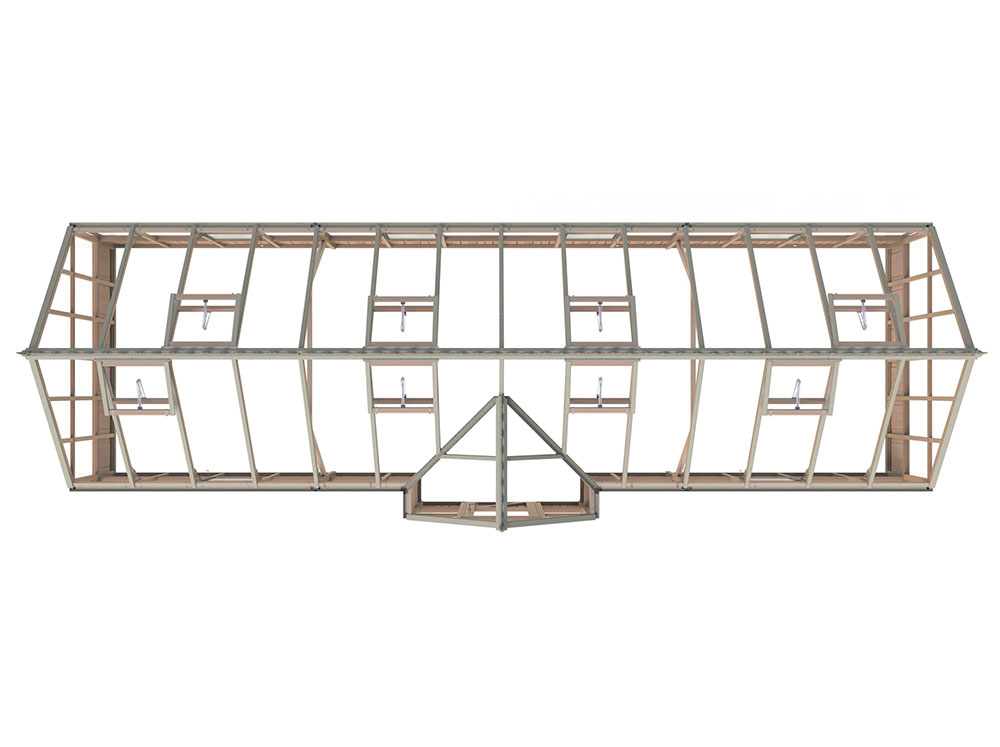 Cat drawing of Alton Cambridge T-Shaped Orangerie - 10x28