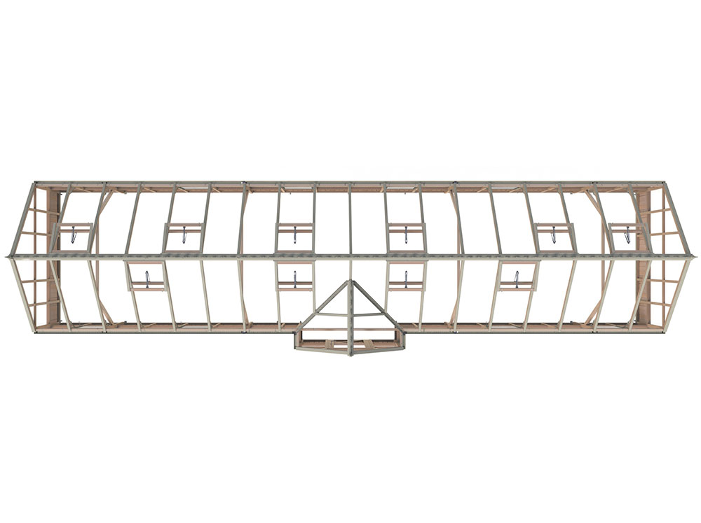 Cat drawing of Alton Cambridge T-Shaped Orangerie - 10x36