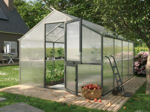 Exterior view of greenhouse